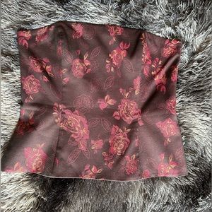 White House Black Market Rose peplum top size 8